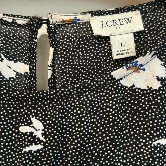 J Crew Factory floral cuffed blouse - Picture 3 of 5